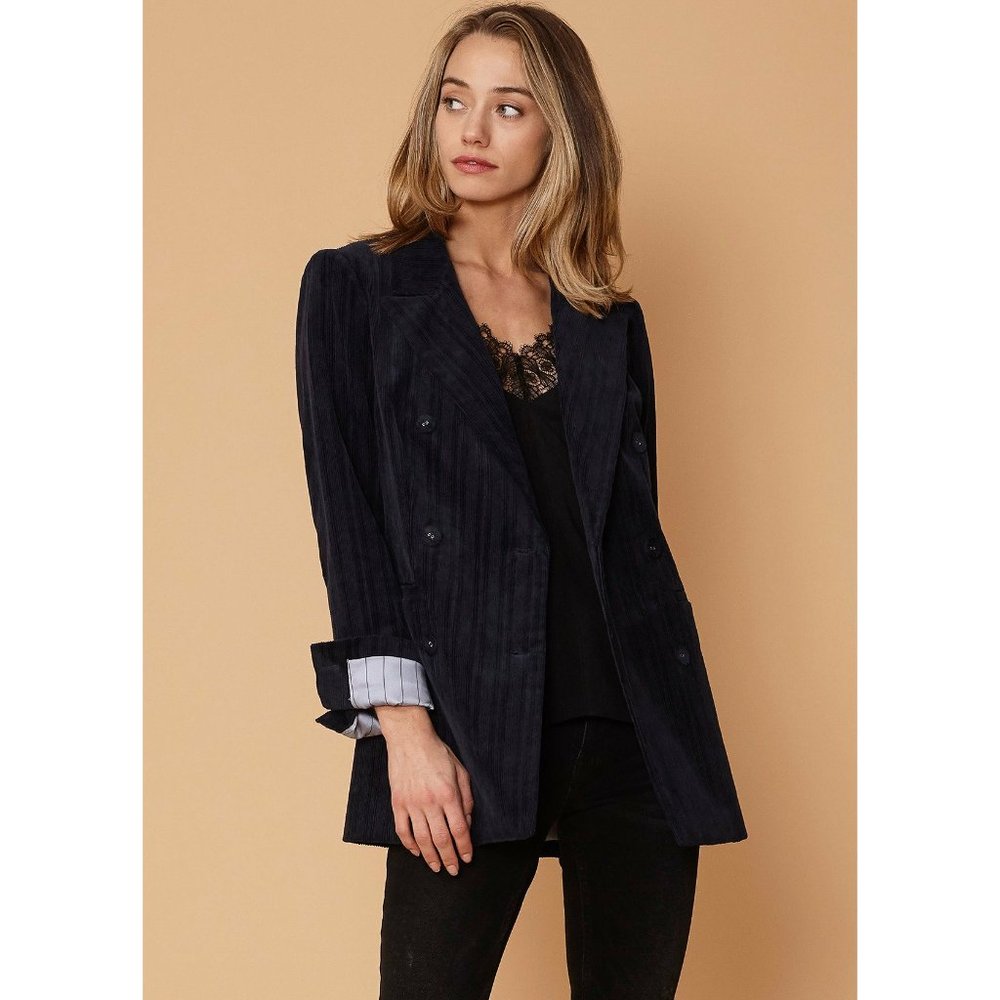 Corduroy Navy Blazer